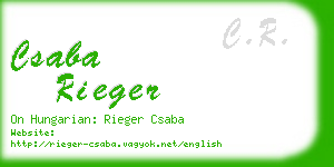 csaba rieger business card